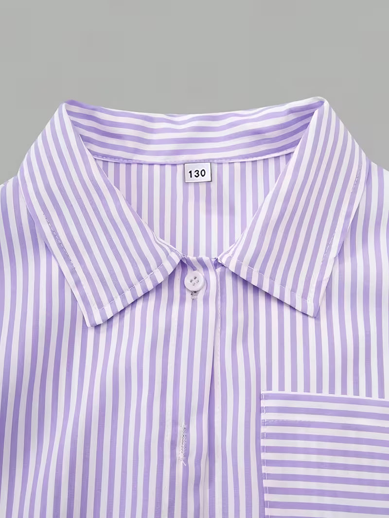 Lavender Stripe 3-Piece Co-Ord Set