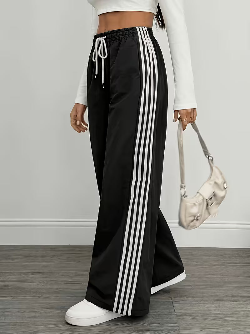 Women’s 3-Stripe Wide-Leg Track Pants – Pack of 3