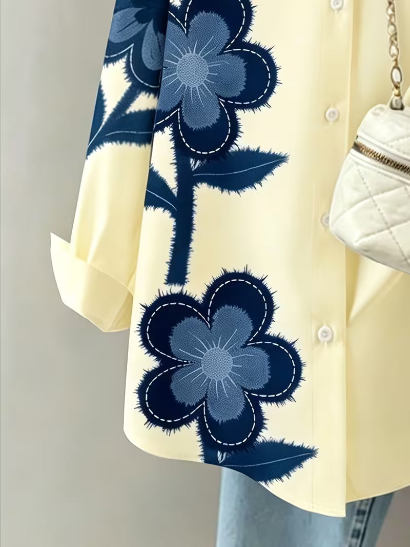 Women’s Pastel Yellow Utility Button-Down Shirt