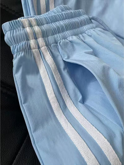 California Los Angeles Graphic Co-Ord Set – White & Sky Blue