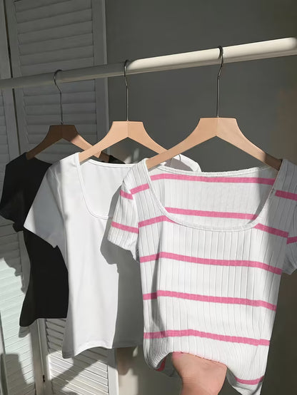Everyday Ribbed & Basic T-Shirt Collection – Pack of 3