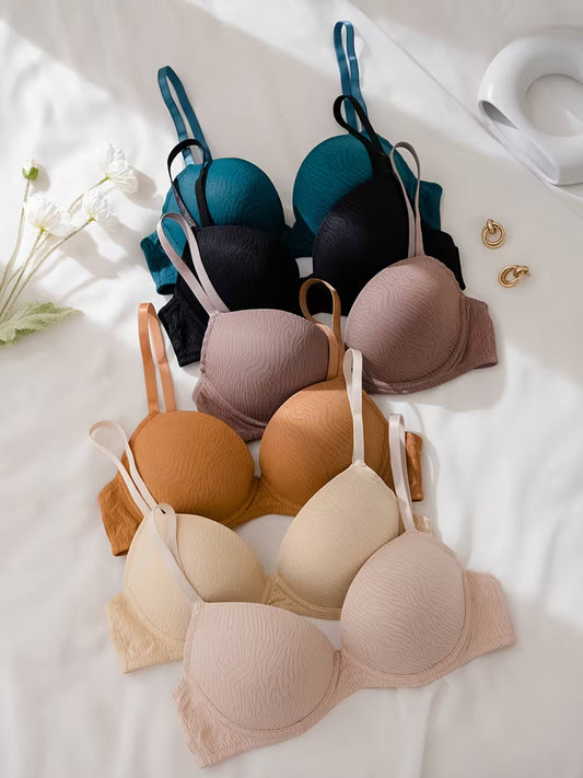 6-Piece Seamless Full Coverage Bra Set for Women