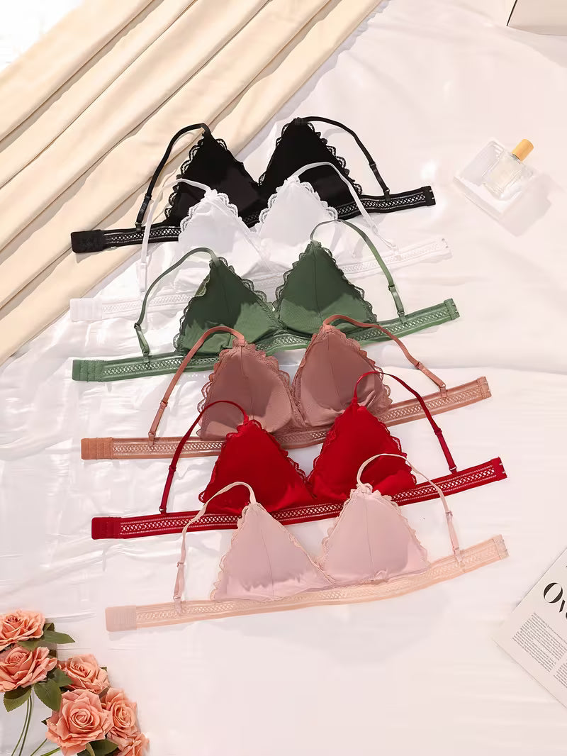 6-Set Women's Lace Bralette & Panty Set – 12 Pieces