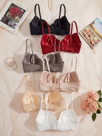 6-Piece Premium Lace & Smooth Finish Bra Set for Women