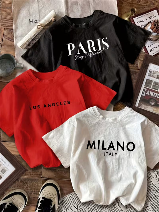 City Vibes Graphic T-Shirt – Pack of 3
