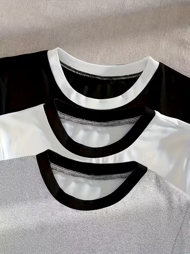 Contrast Edge Oversized T-Shirt – Pack of 3