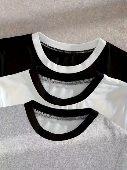 Contrast Edge Oversized T-Shirt – Pack of 3