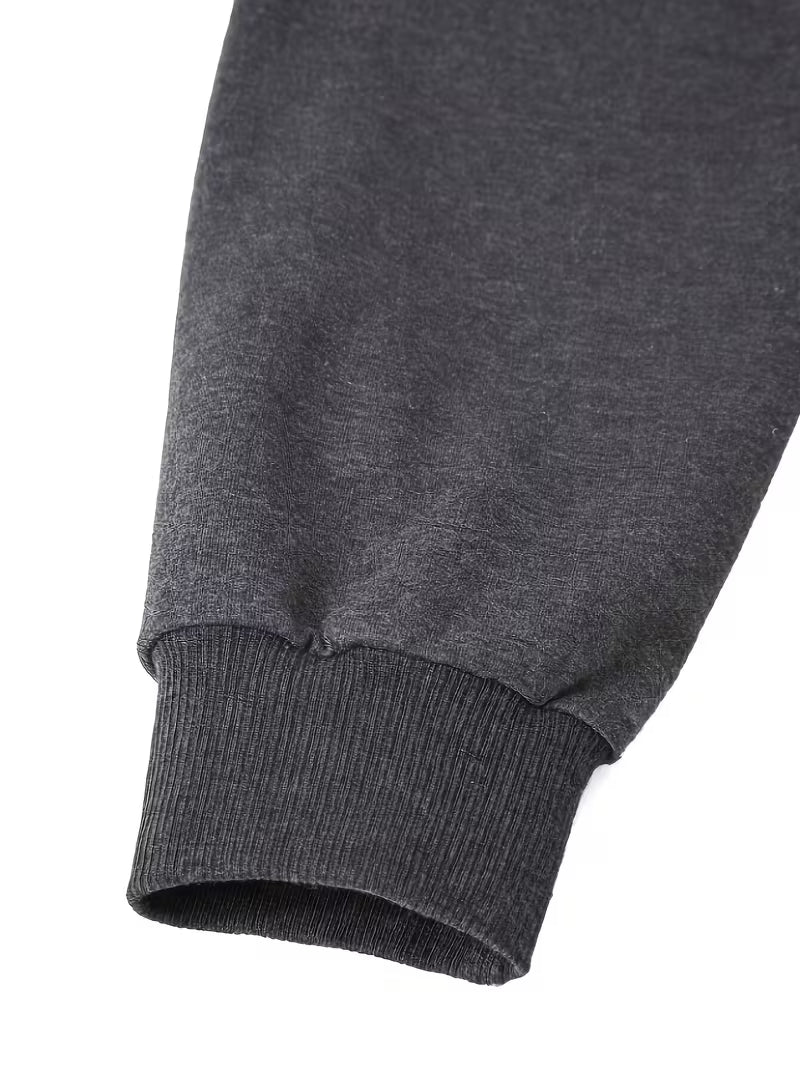 Women’s Charcoal Grey Cropped Hoodie & Star Cargo Jeans 3-Piece Co-Ord Set