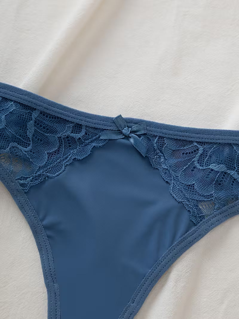 3-Piece Lace Bra & Panty Set
