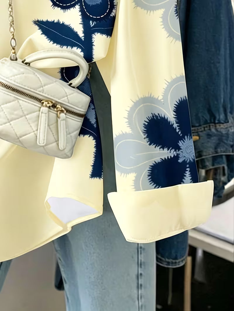 Women’s Pastel Yellow Utility Button-Down Shirt