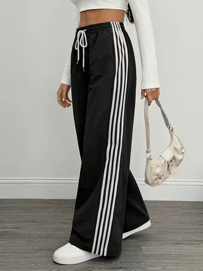Women’s 3-Stripe Wide-Leg Track Pants – Pack of 3