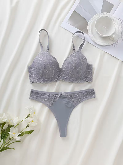 3-Piece Lace Bra & Panty Set