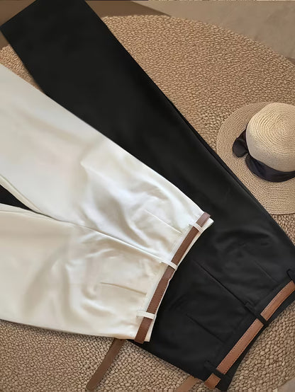 Women’s High-Waisted Wide-Leg Trousers Set Of 3