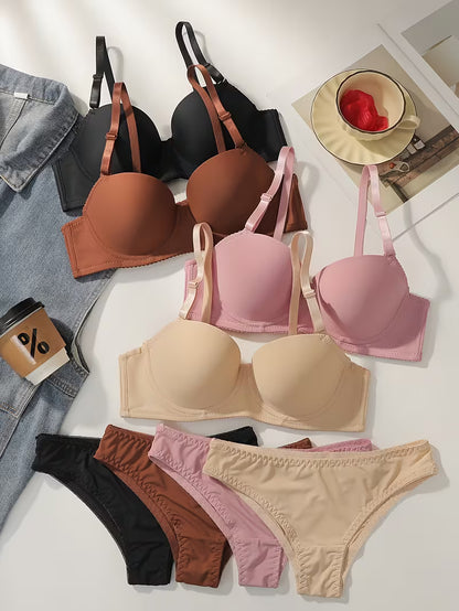 Set of 4 Everyday Comfort Bra & Panty Set