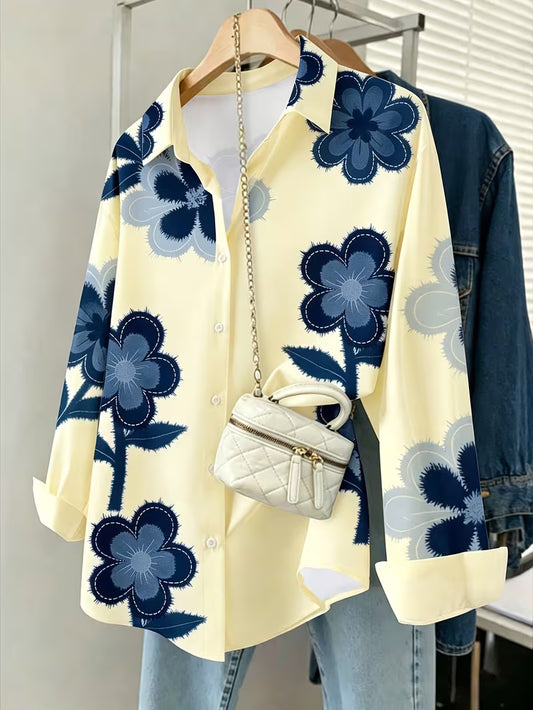 Women’s Pastel Yellow Utility Button-Down Shirt