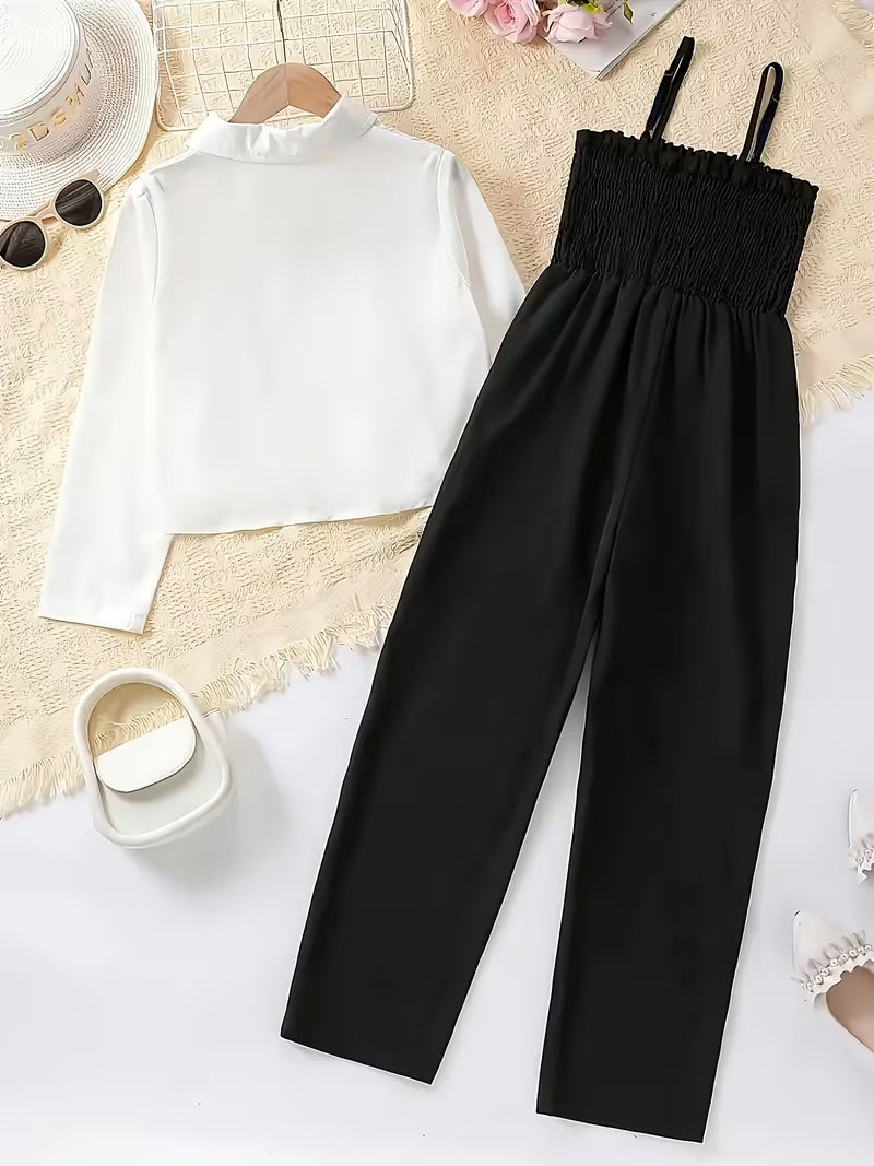 Elegant Casual Shirt & Wide-Leg Pants Co-Ord Set