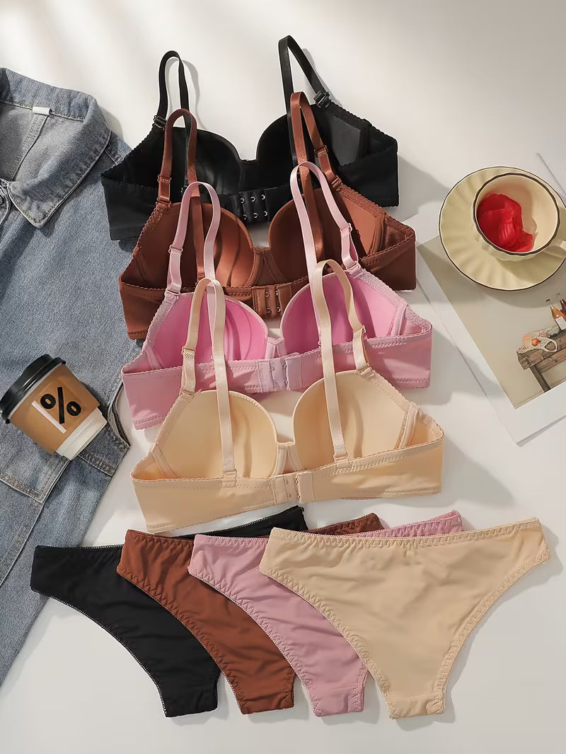 Set of 4 Everyday Comfort Bra & Panty Set