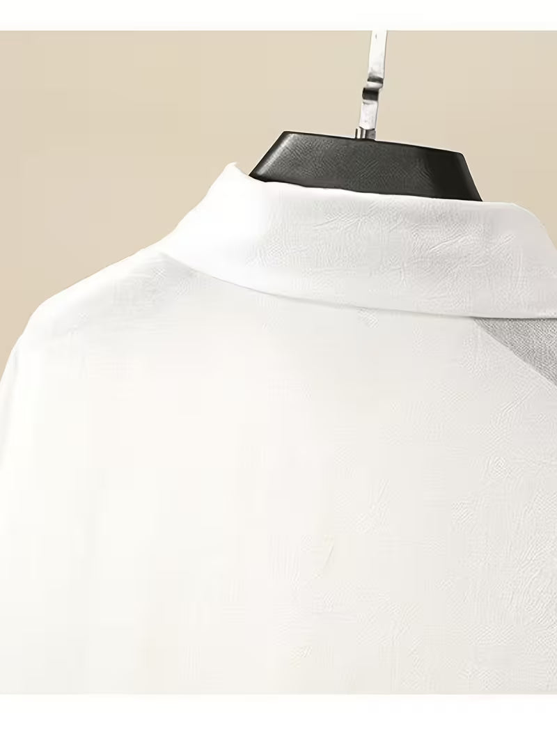 Women’s White Textured Sheer Button-Down Shirt