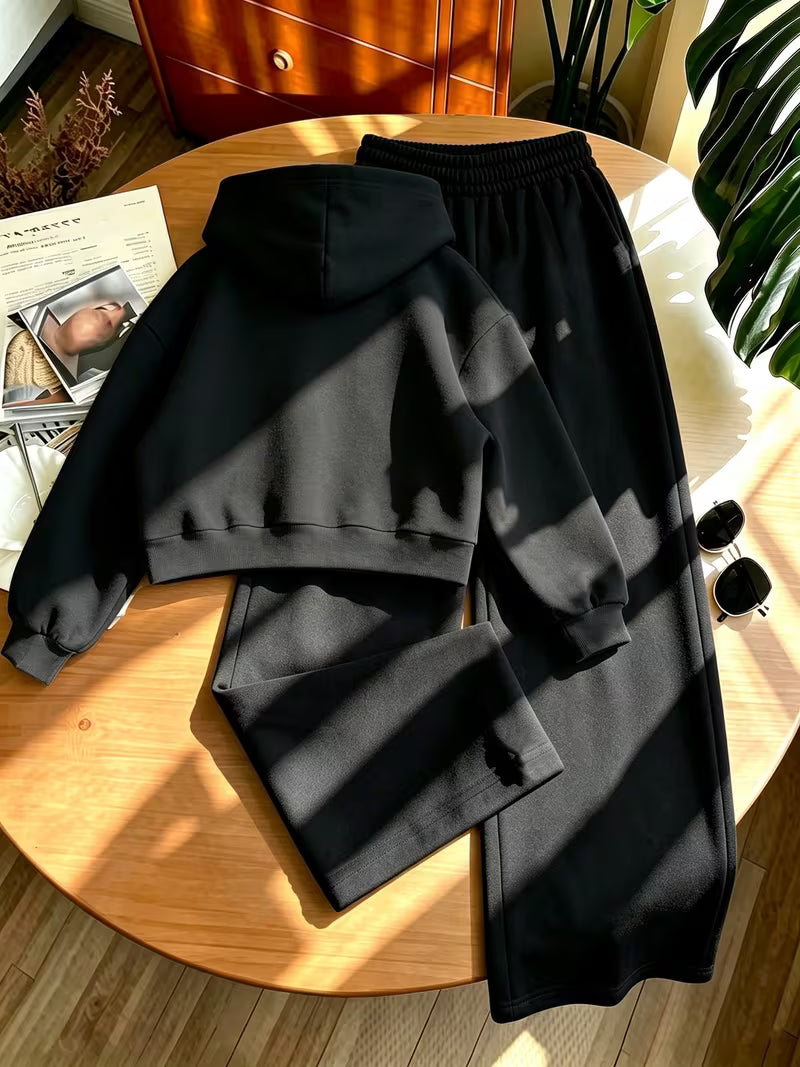 Women’s Black New York Printed Hoodie and Jogger Co-Ord Set