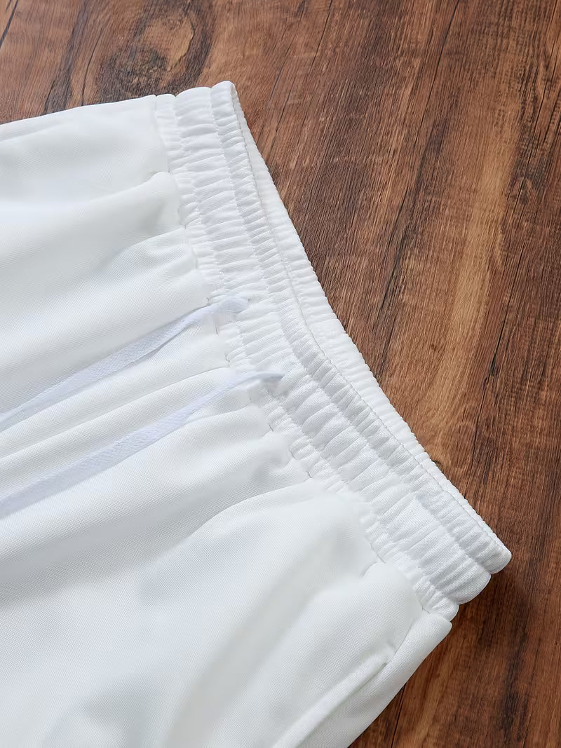Women’s White “Limited Edition” Printed Long Sleeve T-Shirt and Wide-Leg Pants Co-Ord Set